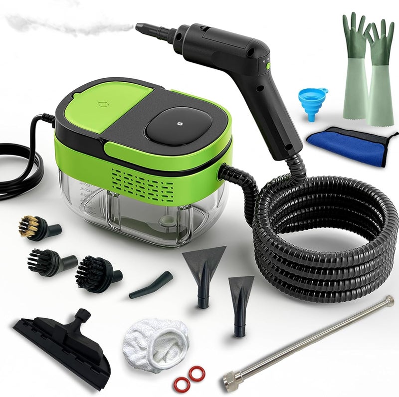 AULANK 2500W Handheld Steam Cleaner,Portable Car Steamer For Auto Detailing,High-Temperature and Pressure Steam Cleaner For Home, Steam Cleaning Machine for Furniture,Kitchen,Grout,Floor,Tile (09-Green) - Image 1